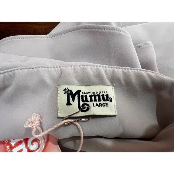 SHOW ME YOUR MUMU STRAPLESS MAXI DRESS STONE BRIDEMAID SUMMER WEDDING LG - Picture 6 of 8